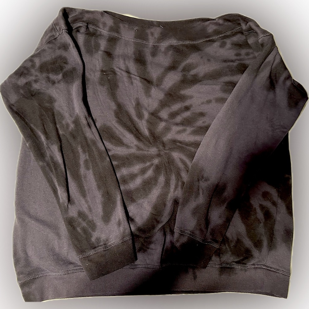 Black and charcoal tie dye sweatshirt